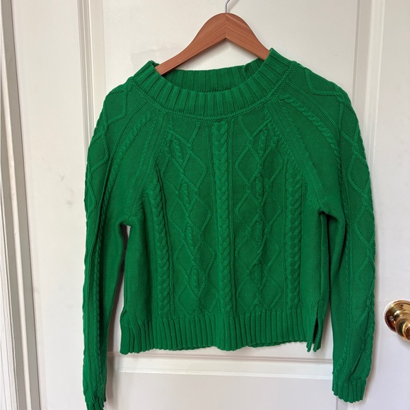 Gap Kelly Green Cable Knit Women's Sweater MP - Picture 1 of 3